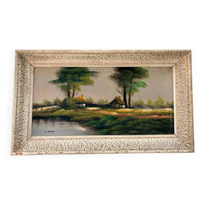 Huile sur toile Paysage