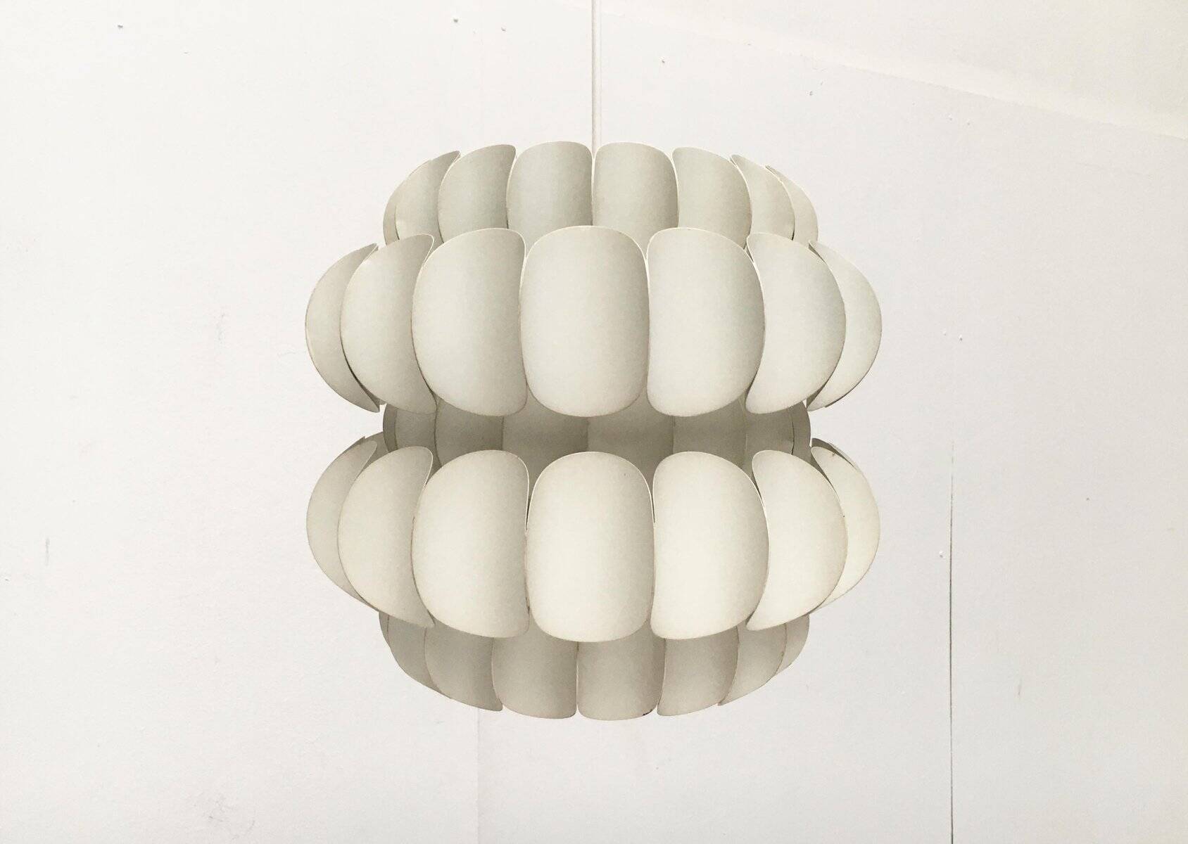 White metal pendant lamp from the mid-century by H. Zender for Temde.