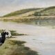 Cow by a River – French School, late 19th century