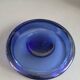 Vintage blue glass ashtray or pocket emptier