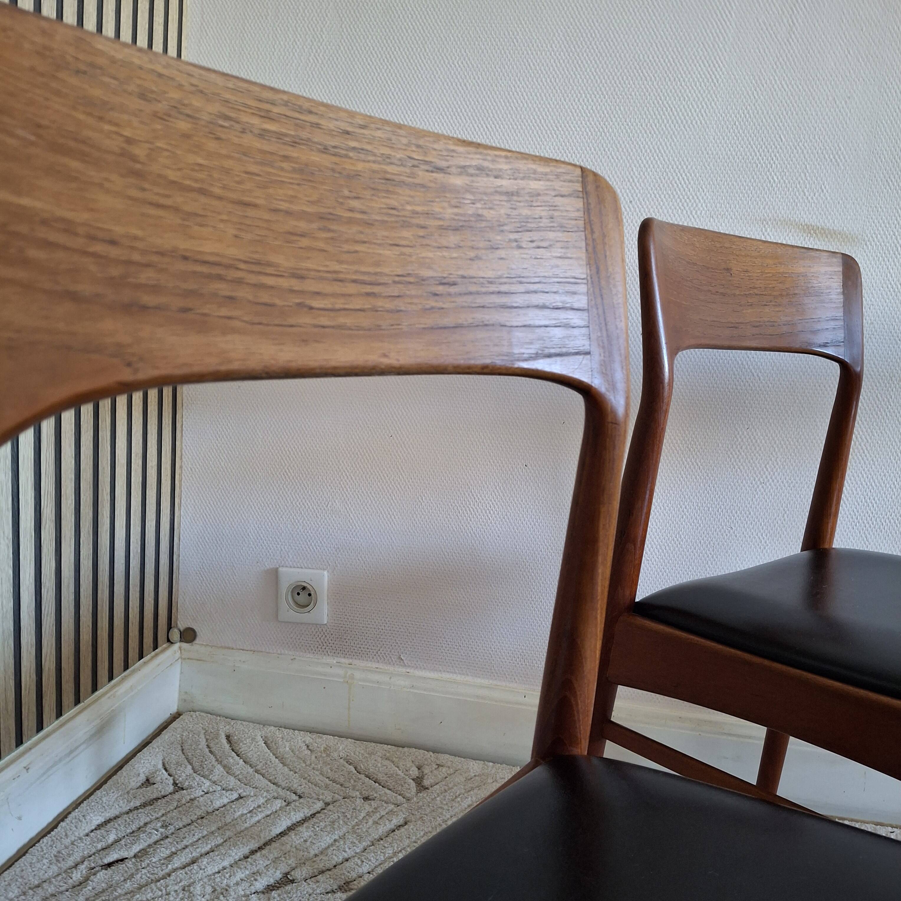 Danish dining chairs by Kai Kristiansen K.S.