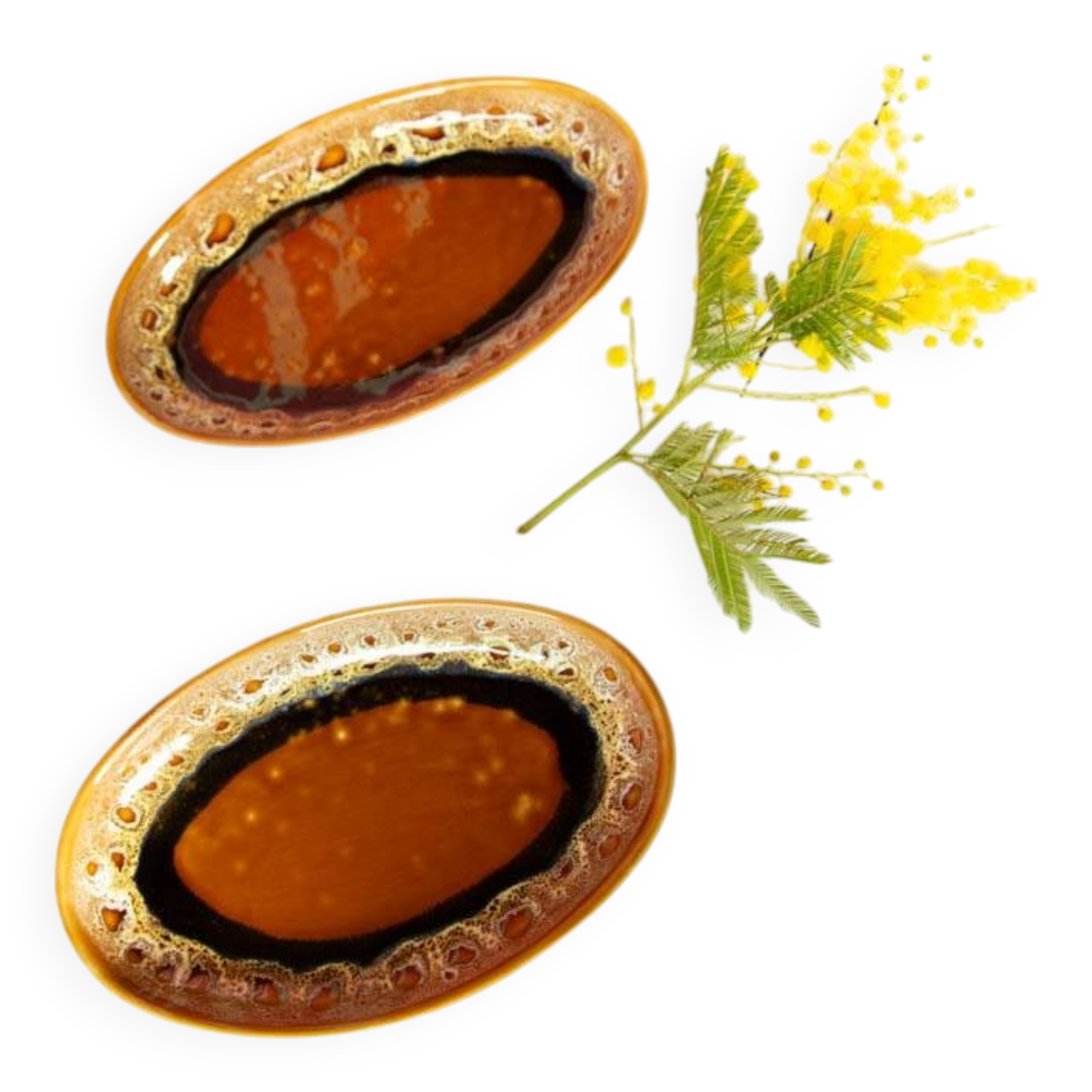 2 oval Hawaii Sarreguemines dishes