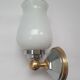 Pair of vintage bathroom gold and silver wall lights