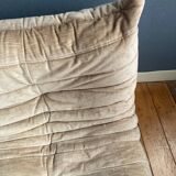 3-seater Togo velvet sofa