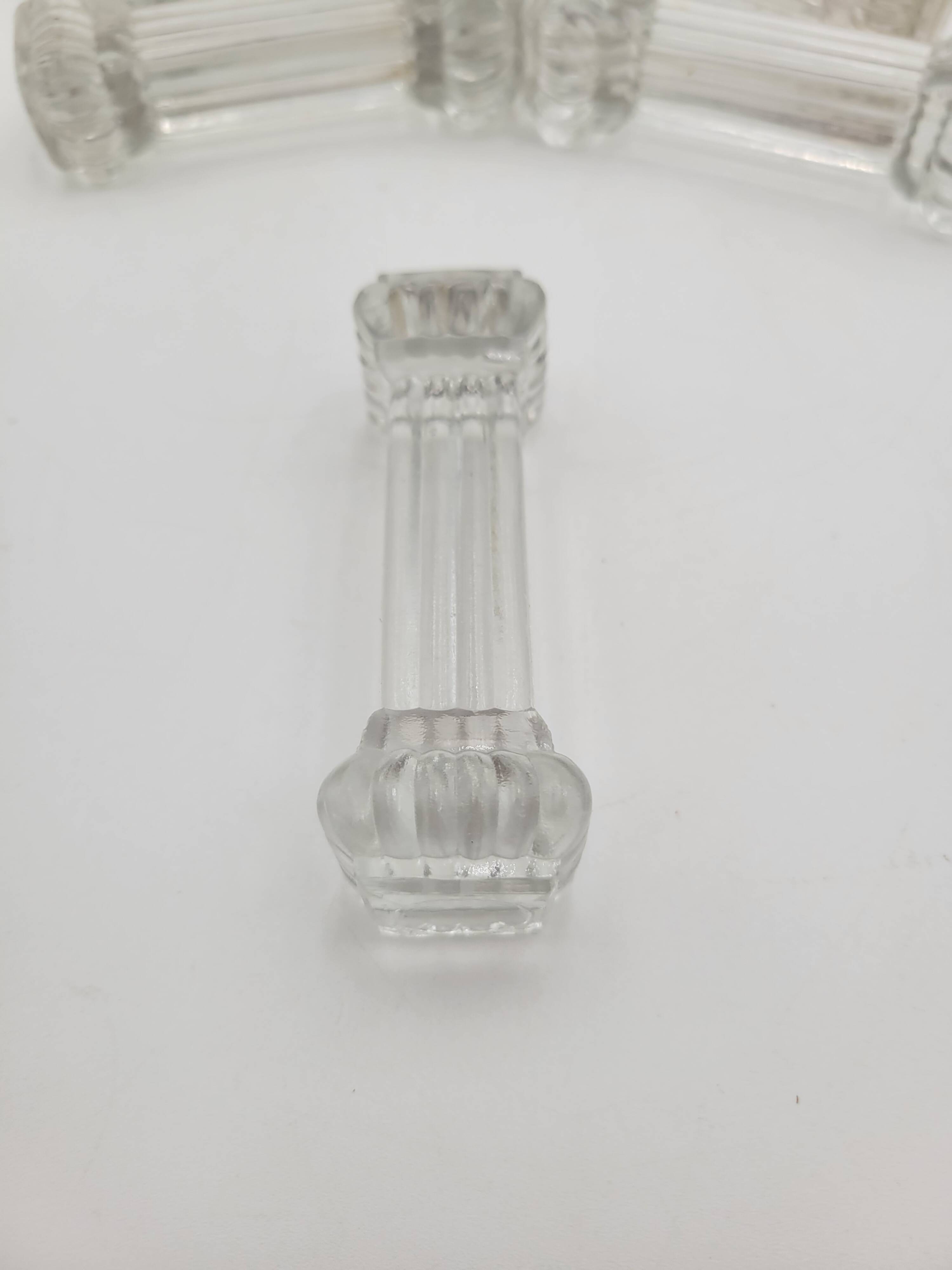 12 Antique glass knife holders