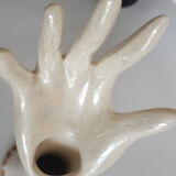 Baguier , soliflore , in pearly porcelain and gold