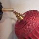 Applique murale vintage en verre rouge