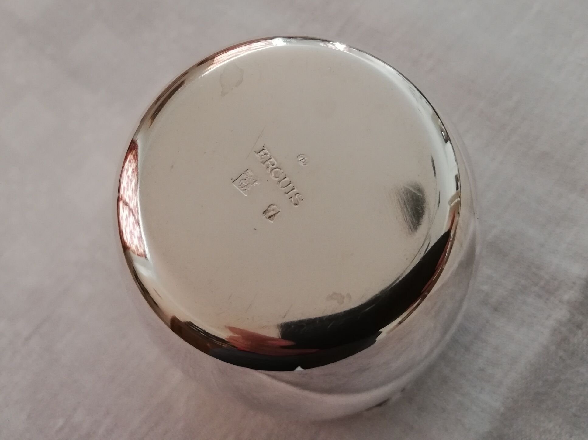 Timbale Ercuis Silver Metal Shell