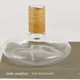 Vase or decanter by Carl Aubock with wicker top, mid-century, Austria, 1950s.