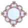 Exceptional Vintage Pink Murano Glass Wall Mirror