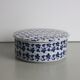 White and blue porcelain jewelry box