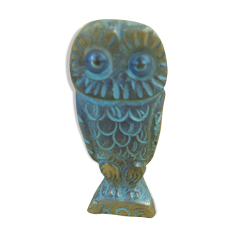 Owl in brass bronze