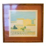 superb lithograph by Roger Muhl Landscape II signed and framed