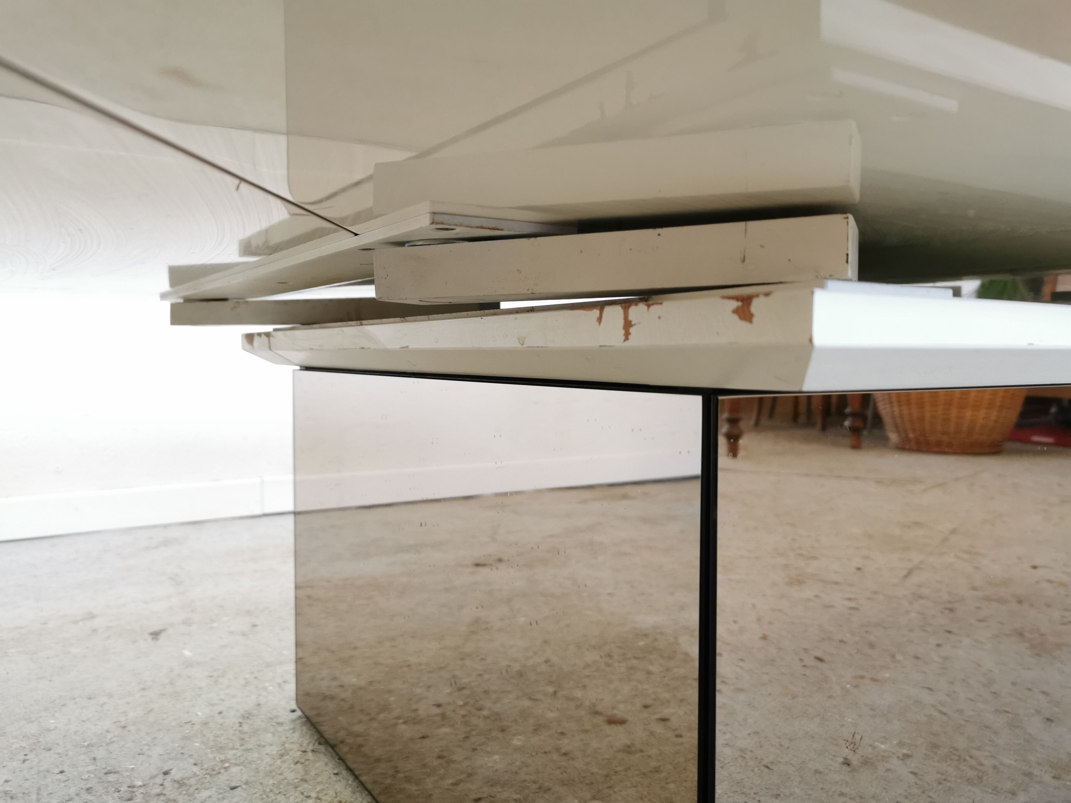 Table basse bar vintage Roches Bobois design Paul Michel 1970