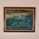 Original Mid Century Swedish Oil on Panel – “Seashore” by LV 1962 – Signed