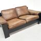Brown leather sofa set Leolux