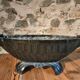 French Art Deco cast iron enamel planter – 1920s–1930s