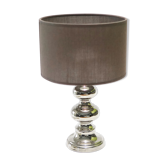 Lampe de table 1970's en céramique chromée