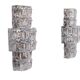 Large Kinkeldy Chrystal Glass wall lamps 1970s Germany