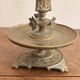 Bronze Carved Floral Lotus Flower Table Candle Holder Neo-Gothic Art Nouveau