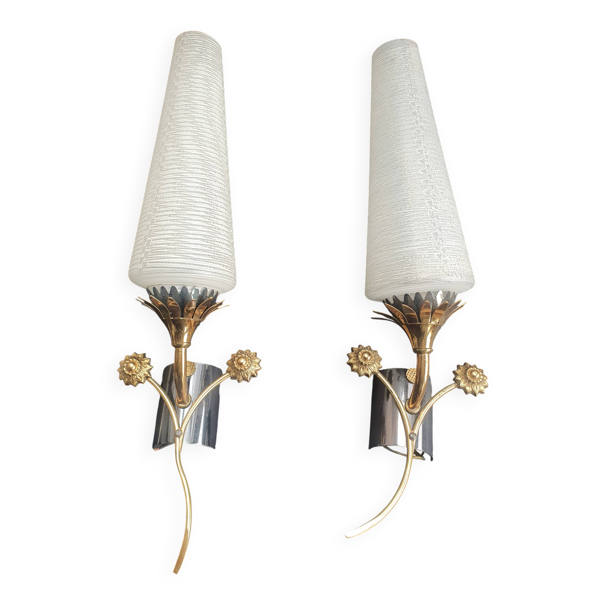 Pair of antique Art Deco wall sconces