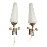 Pair of antique Art Deco wall sconces