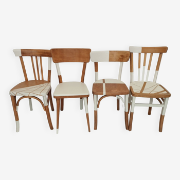 Chaises bistrot blanc plume