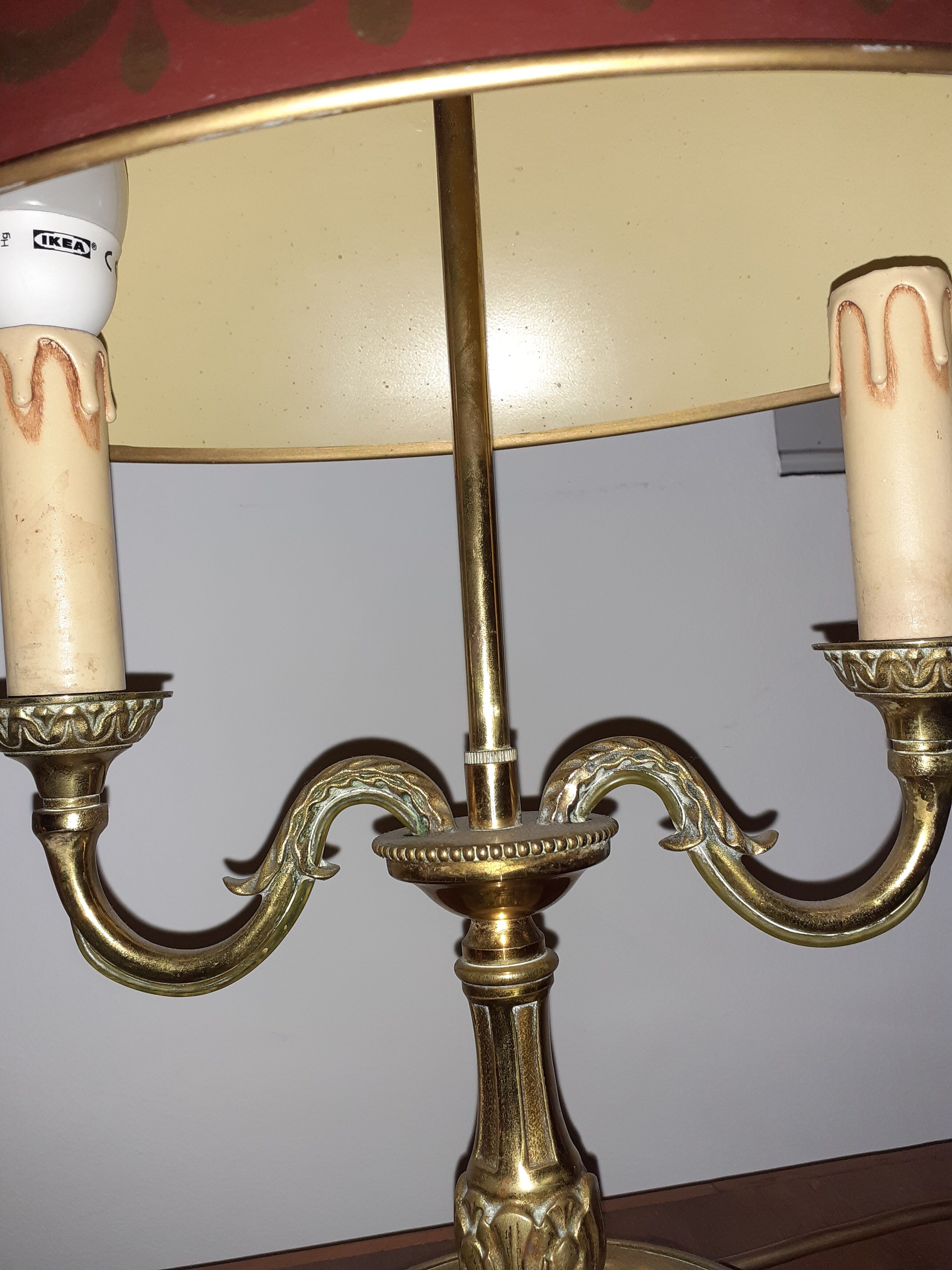 Solid bronze hot water bottle lamp
