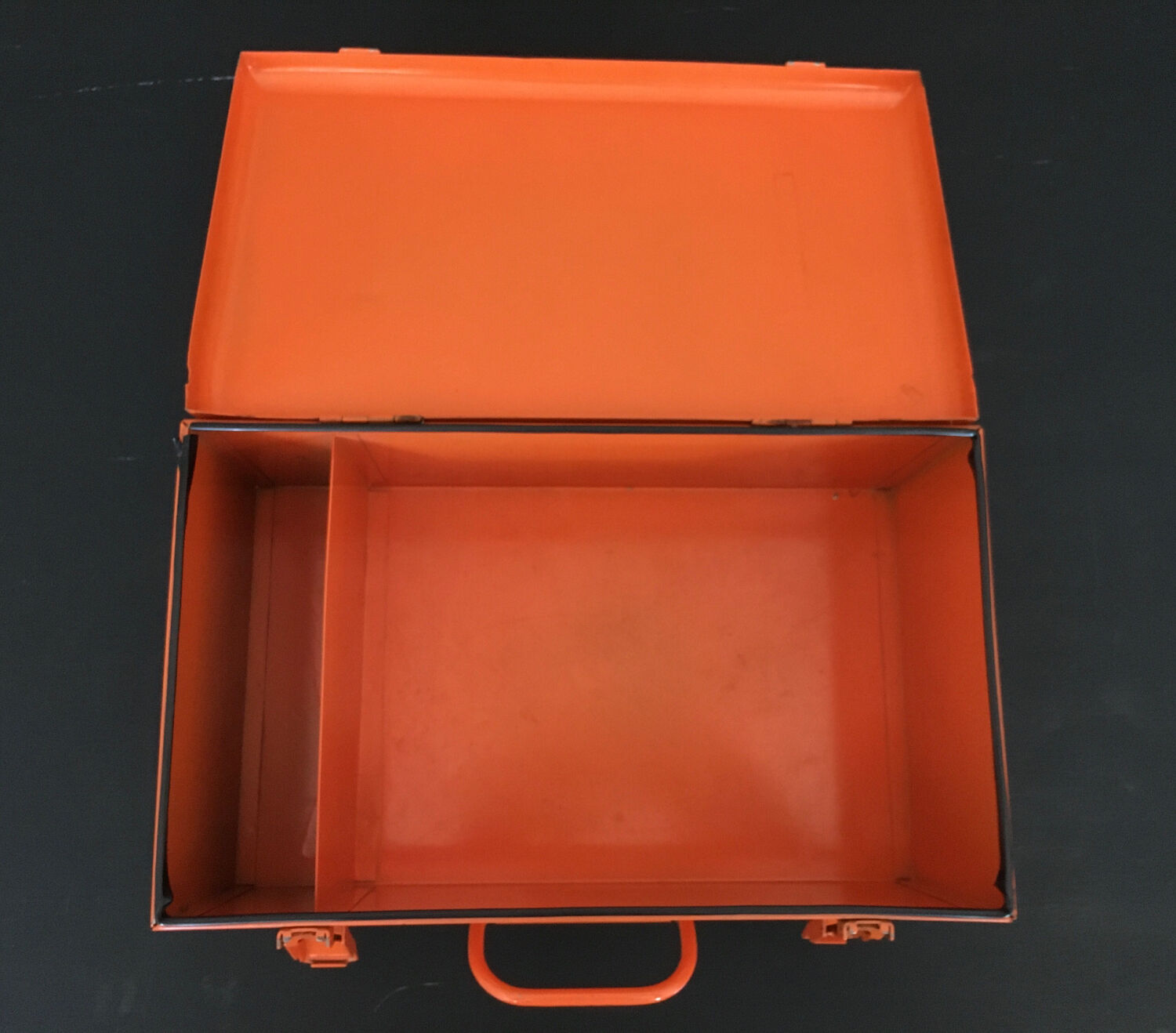 Orange metal box