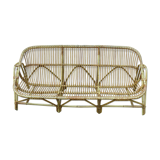 Banquette rotin 3 places