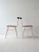 Pair of Nordic wooden chairs