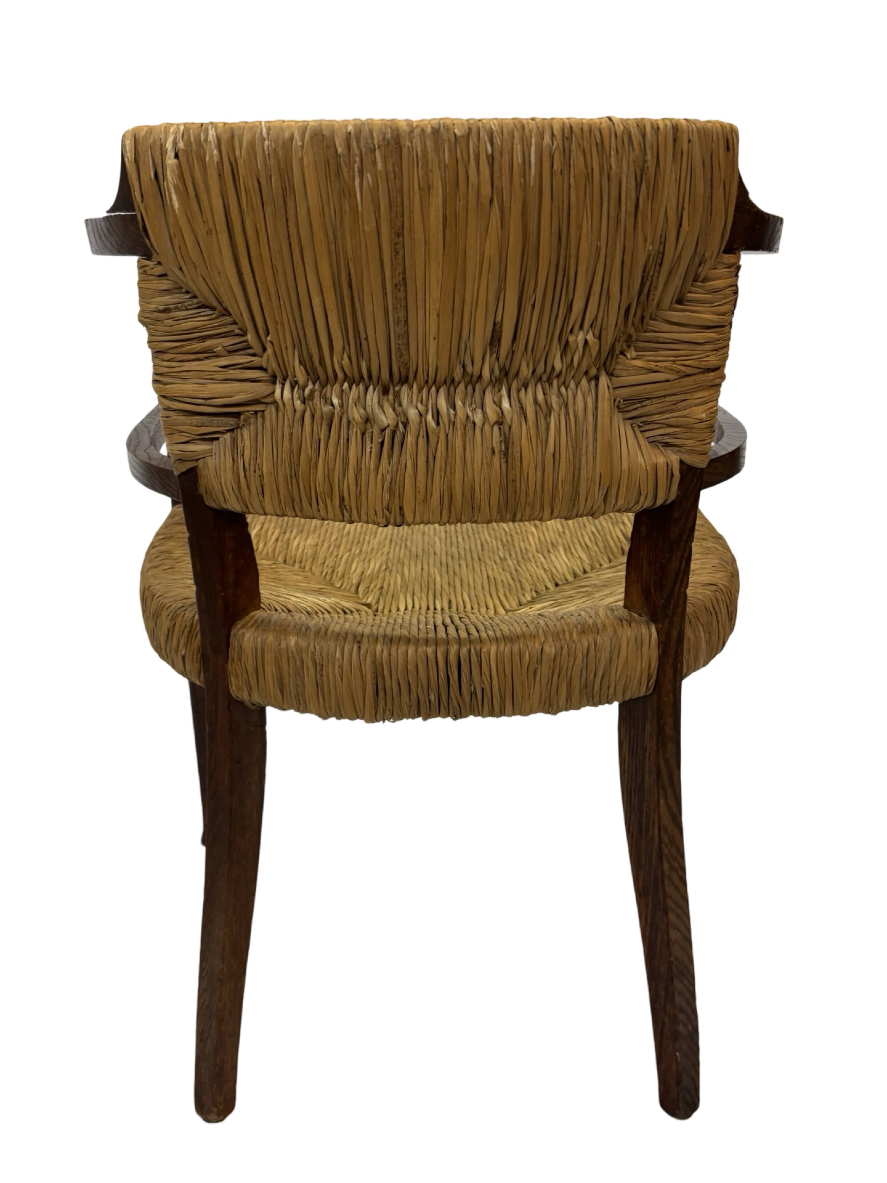 Art Deco chair minimalist oak wicker minimalist design