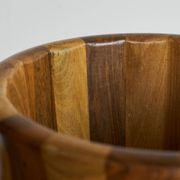 Striped vase in solid wood, 19th century
