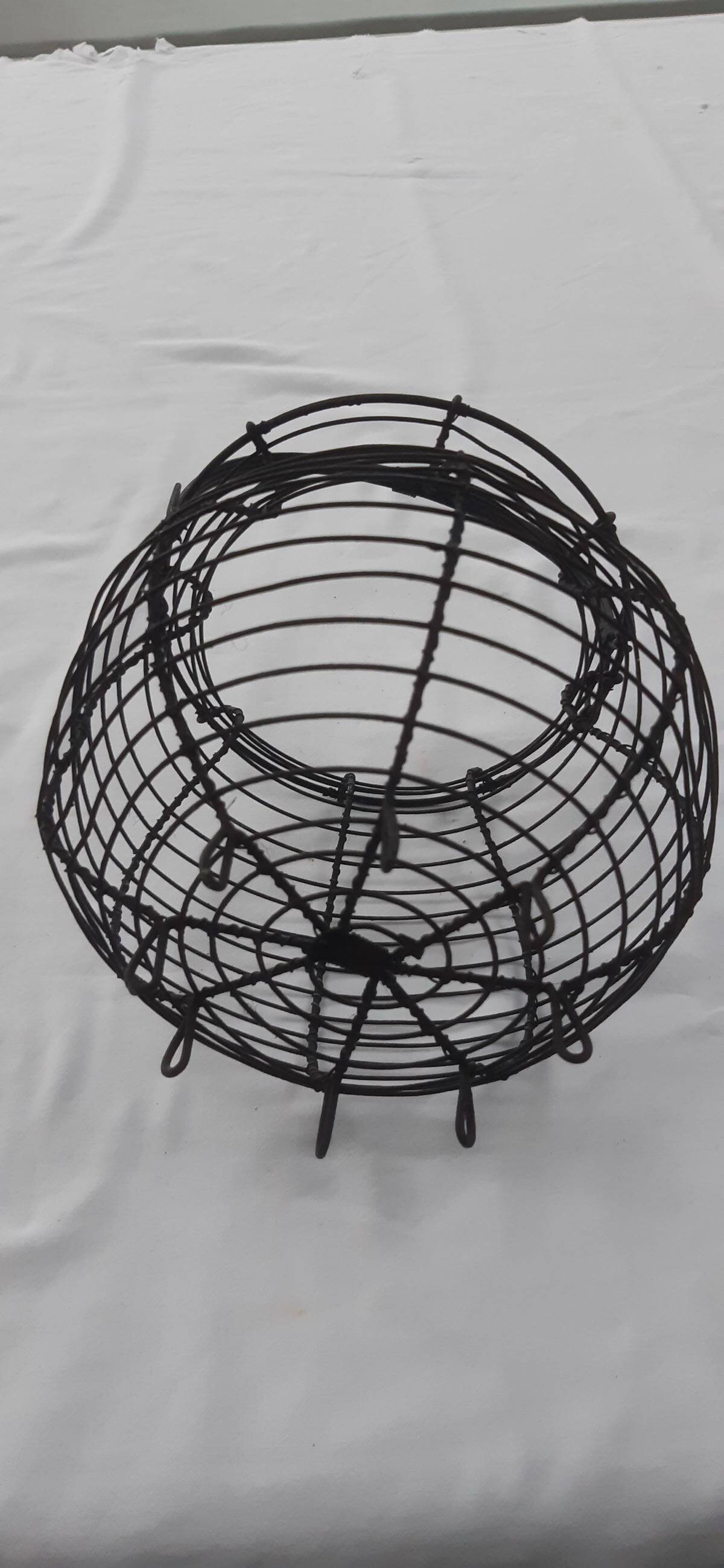 Old metal egg basket