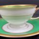 Complete set of 12 Art Deco fine porcelain cups and saucers Ros.