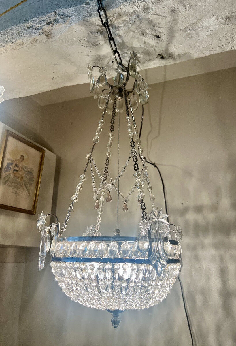 Louis XVI basket chandelier