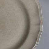 Set of 4 ivory Sarreguemines plates with gadroons