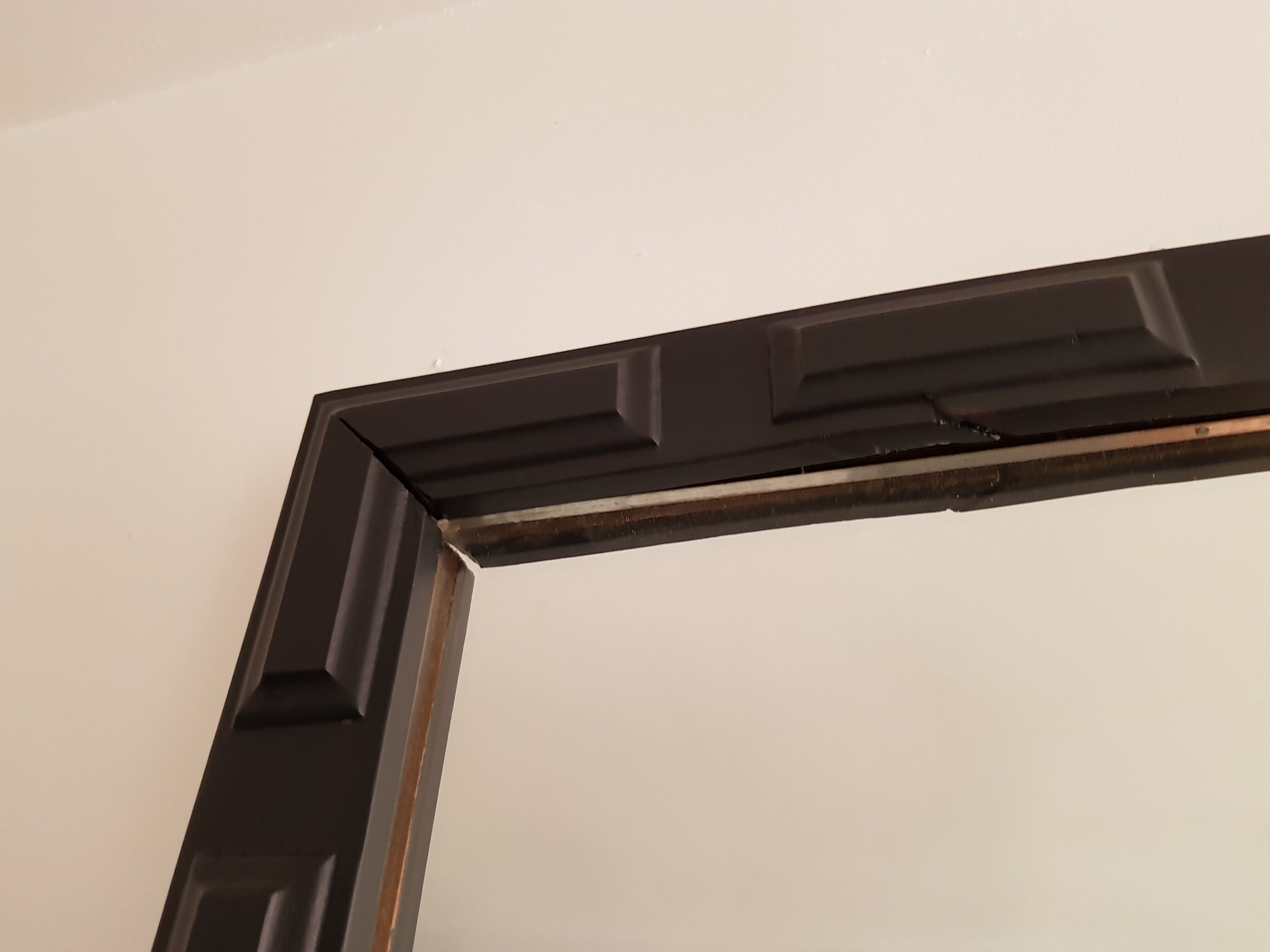 Miroir rectangulaire ancien noir 54x74cm