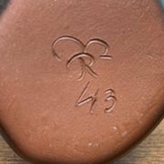 Organic studio pottery vase in mid-century style by Montanus & Remy, Germany, 1960s.