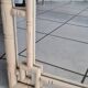 Vintage white faux bamboo mirror
