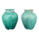 Pair of turquoise glazed stoneware vases, China, late 19th century.