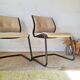 Pair of Strafor chairs from the 70s - bouclette fabric