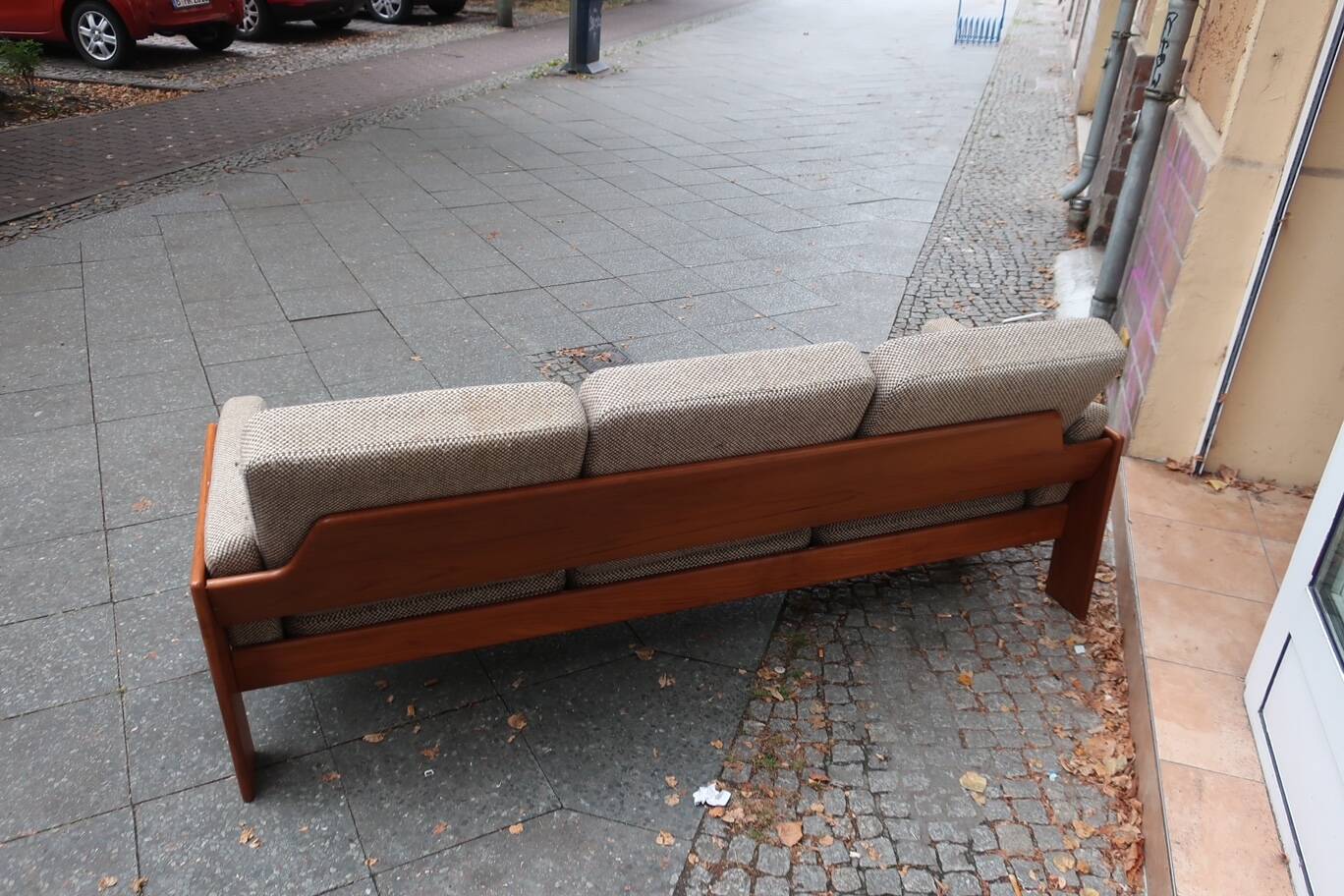Scandinavian sofa in teak and wool À.S mobler vintage 60s Danish design