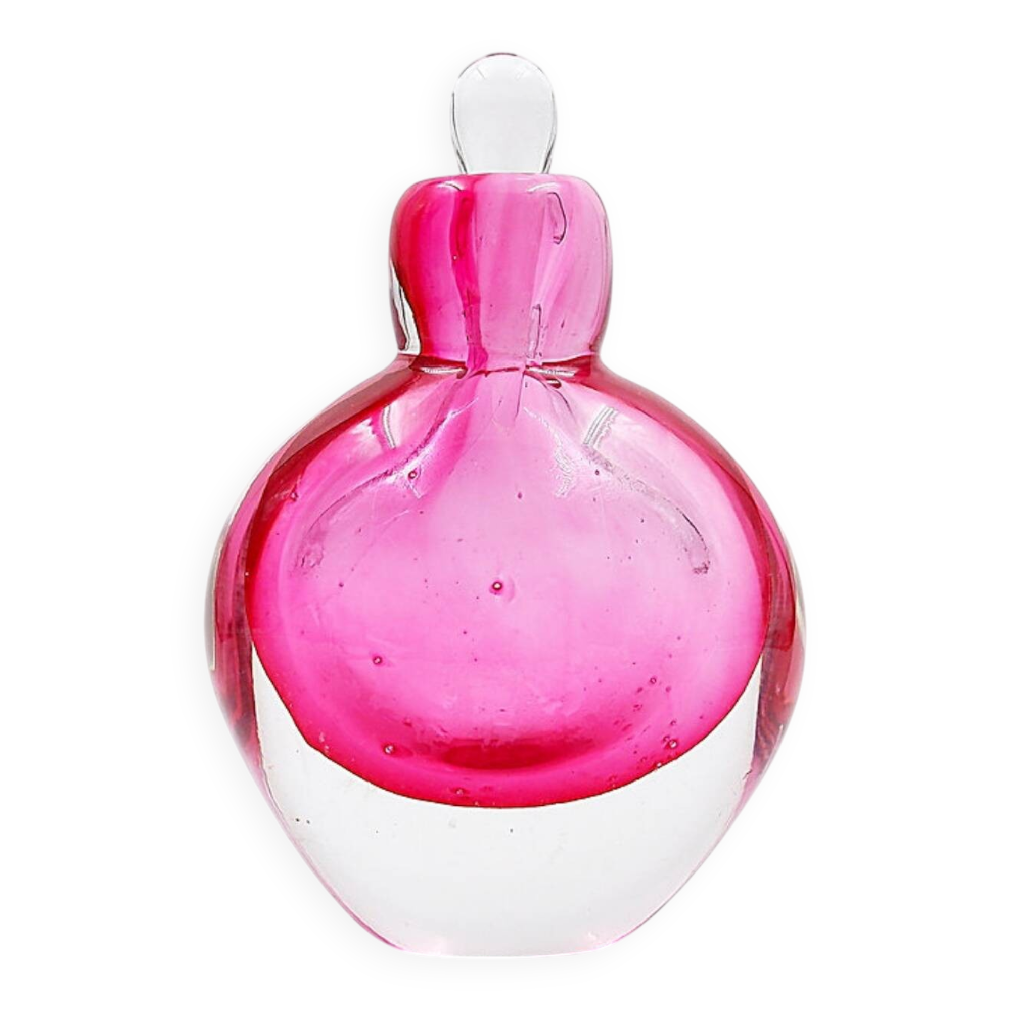 “Sommerso” perfume bottle in pink and transparent glass