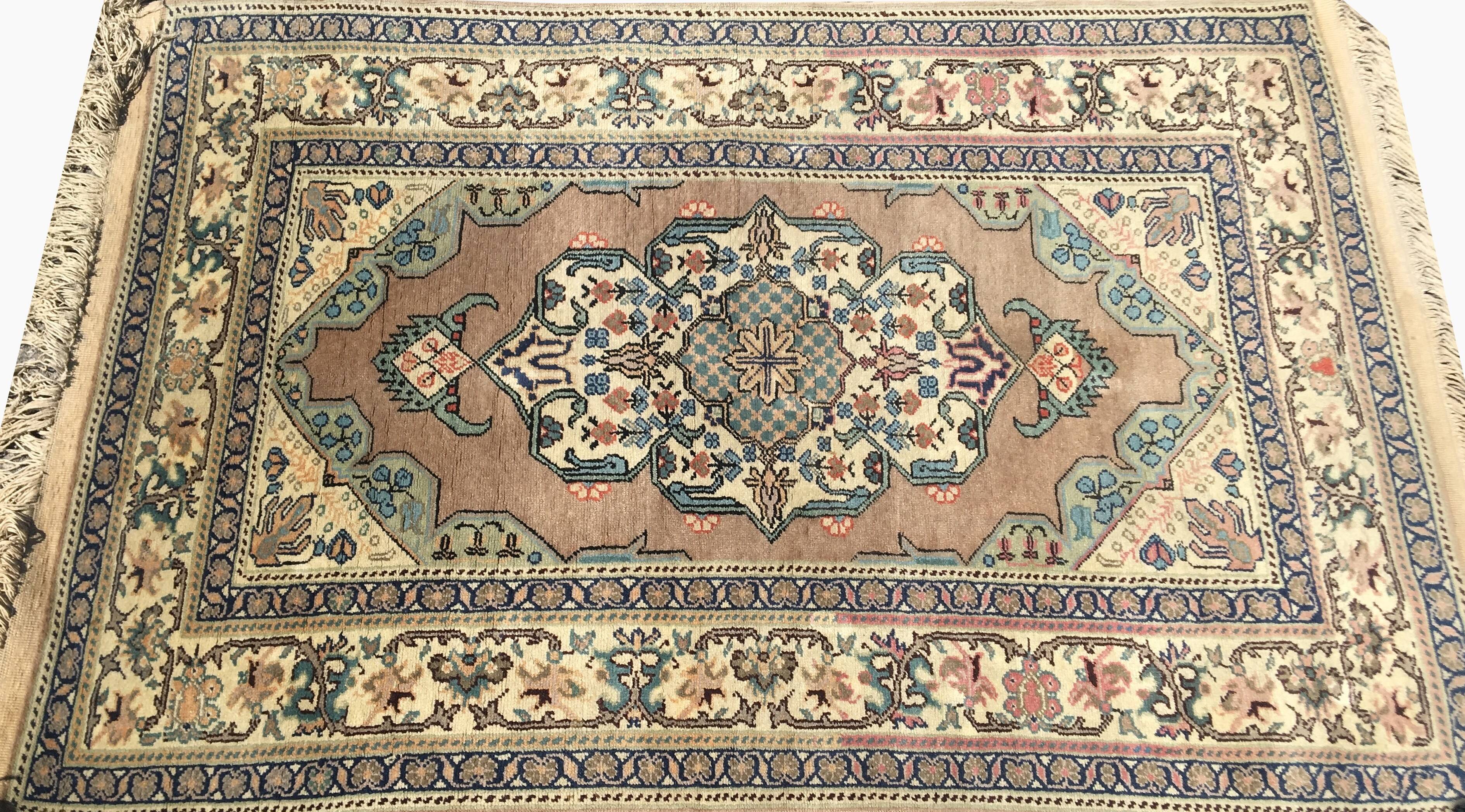 Turkish Kula Oriental Rug Handmade: 0.91 x 1.36 M - in wool