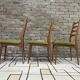 Set de 3 chaises scandinaves 1960