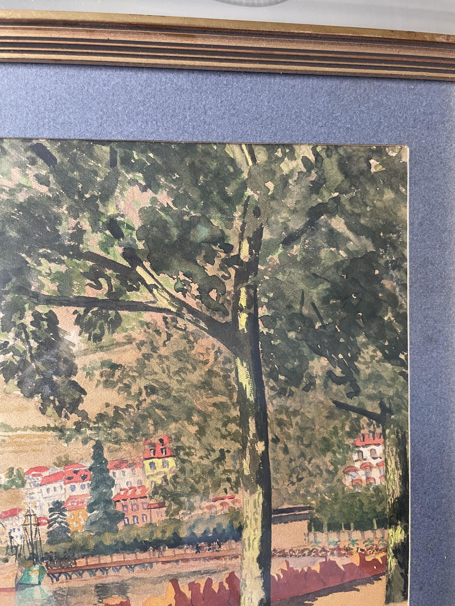 A.Cordeau "Walk around the lake" watercolor