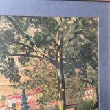 A.Cordeau "Promenade autour du lac" aquarelle