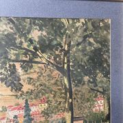 A.Cordeau "Walk around the lake" watercolor