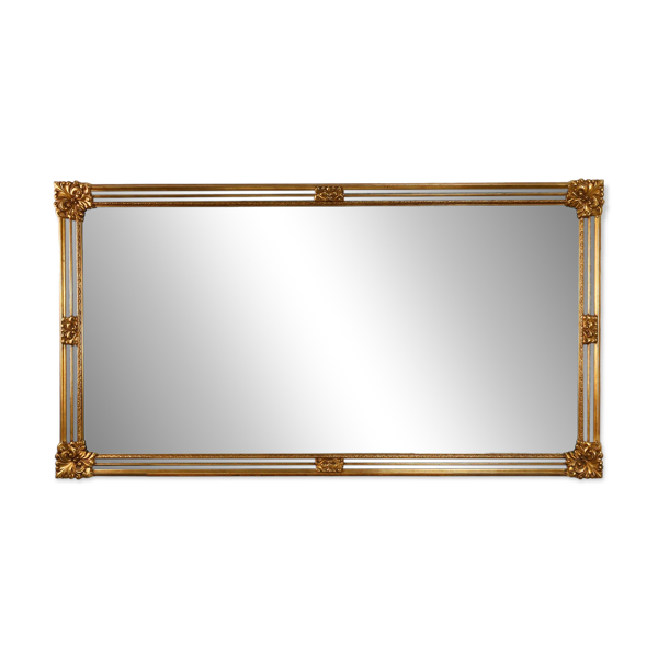 Miroir de style baroque du 20e siècle par Deknudt en résine dorée, Belgique